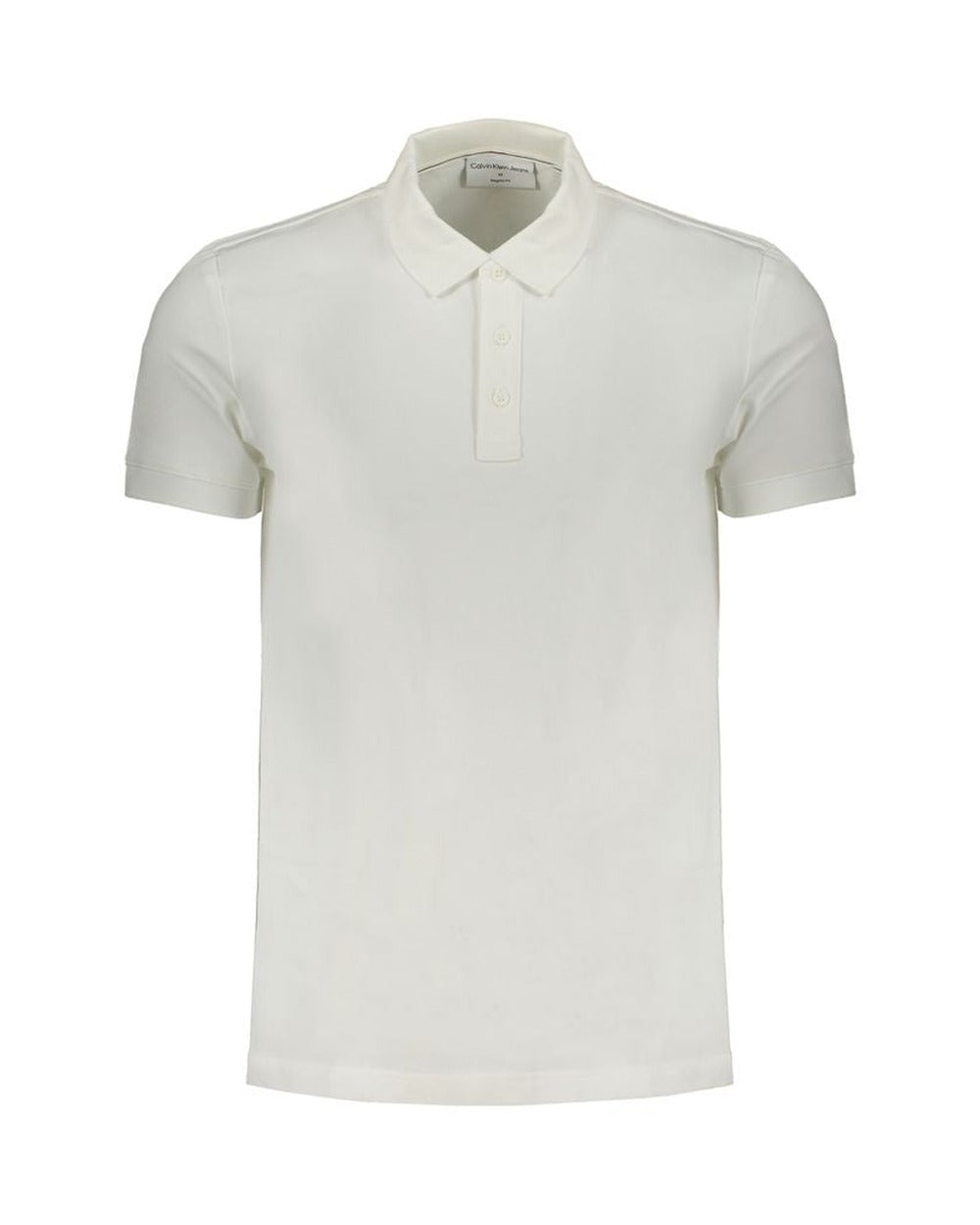 Calvin Klein White Cotton Mens Polo Shirt