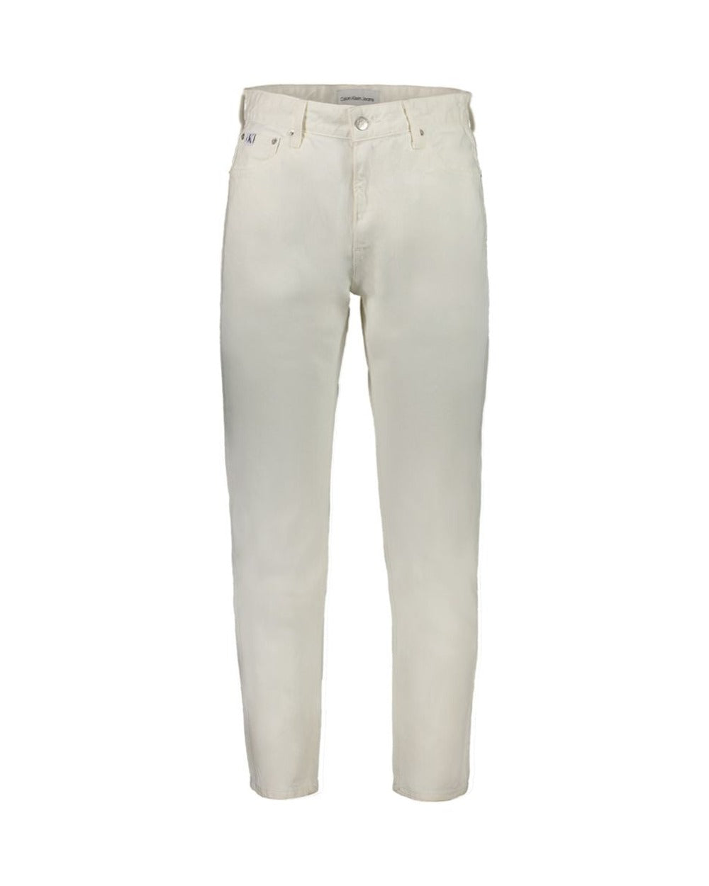 Calvin Klein White Cotton Men Jeans