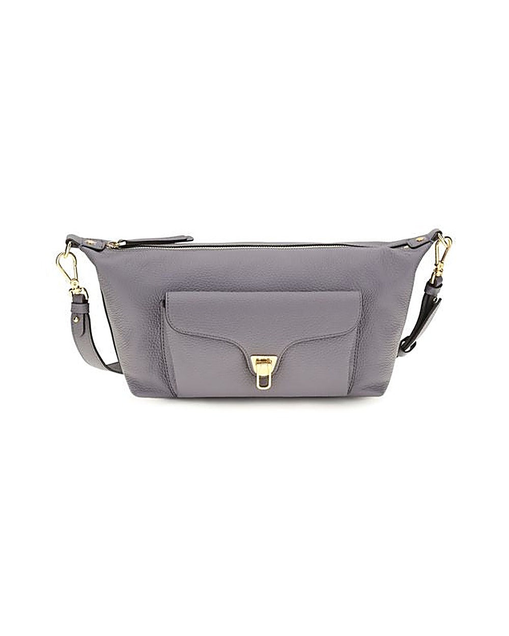 Coccinelle Gray Calf Leather Bos Taurus Shoulder Bag