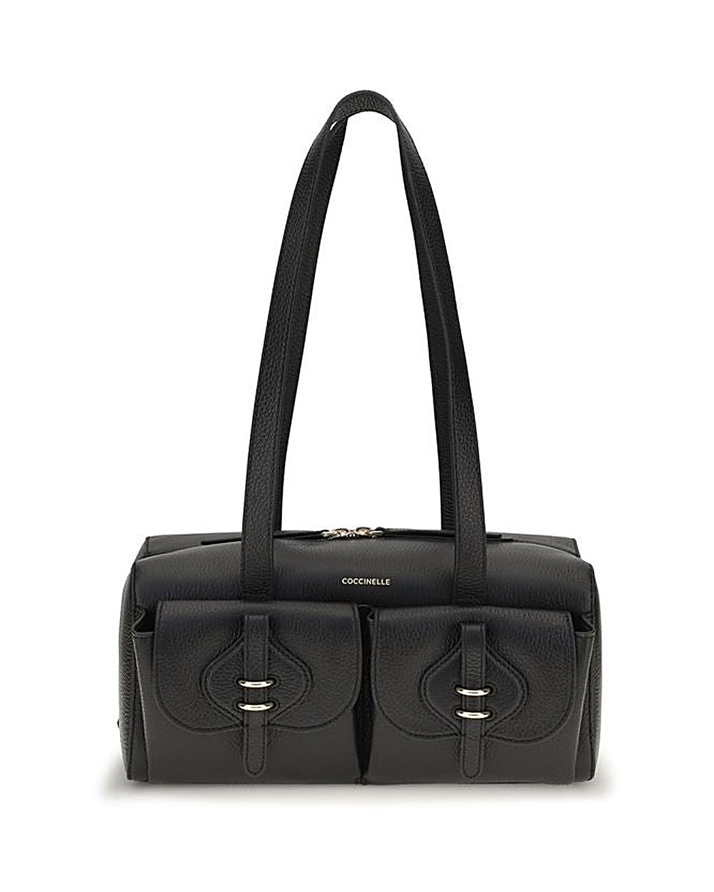 Coccinelle Black Calf Leather Bos Taurus Shoulder Bag