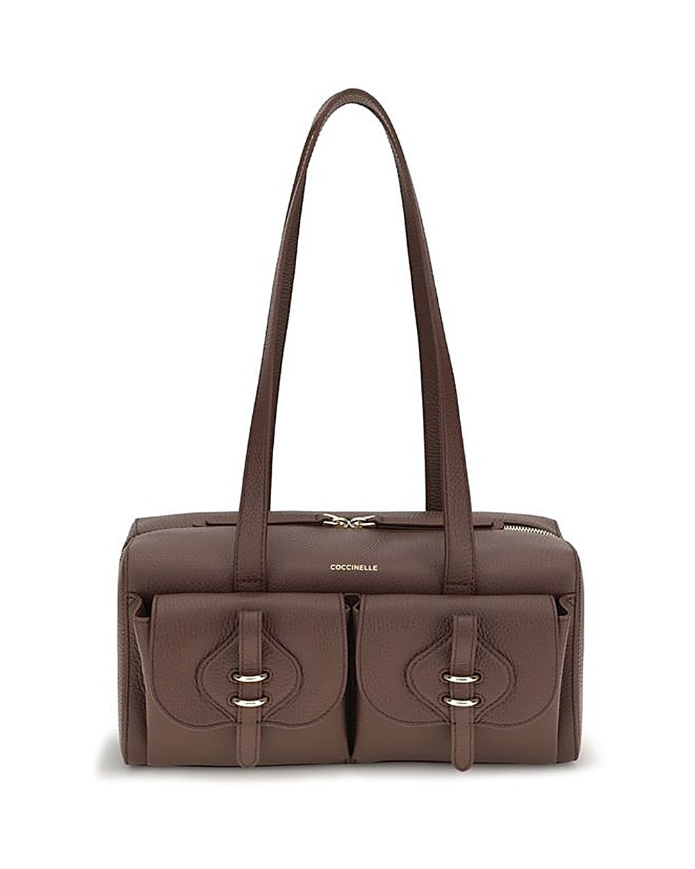 Coccinelle Brown Calf Leather Bos Taurus Shoulder Bag
