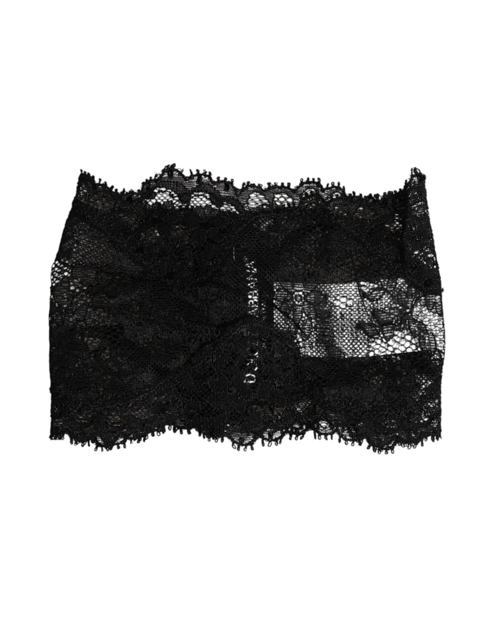 Dolce & Gabbana Black Lace Neck Scarf