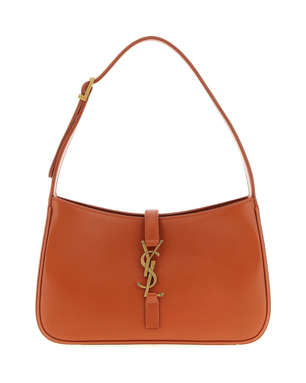 Saint Laurent Orange Calfskin Shoulder Bag