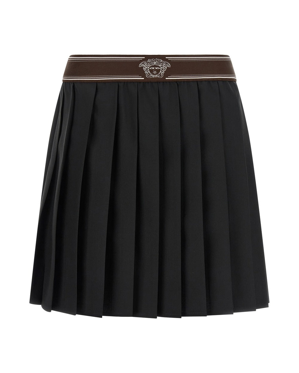 Versace Black Wool Long Skirt