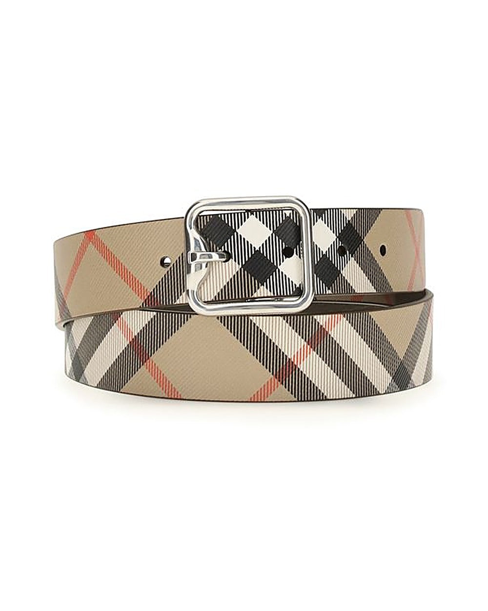 Burberry Beige Calf Leather Bos Taurus Regular Belt