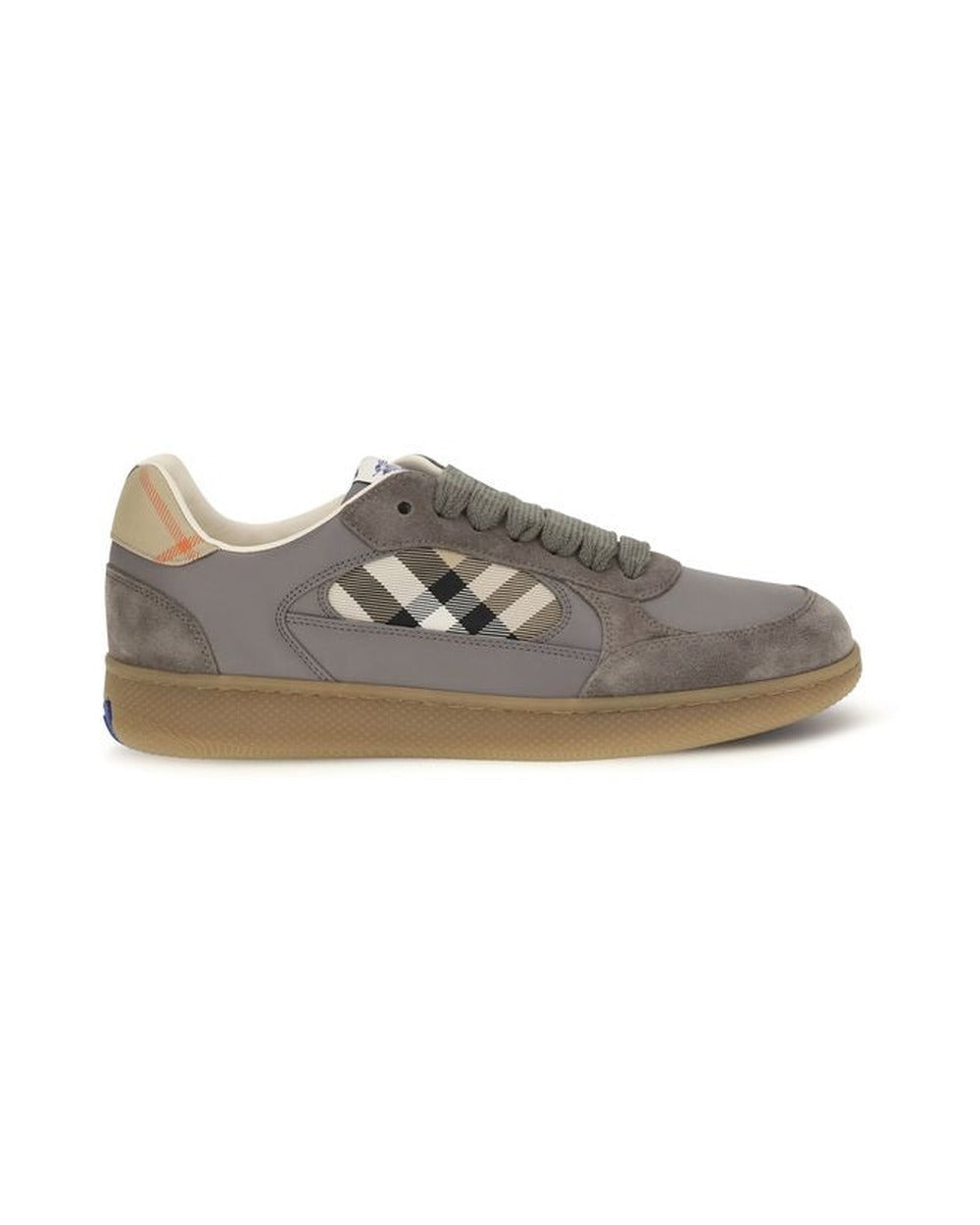Gray Calf Leather Bos Taurus Low Top Sneakers