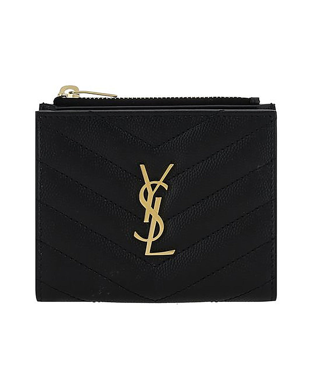 Saint Laurent Black Calf Leather Bos Taurus Wallet