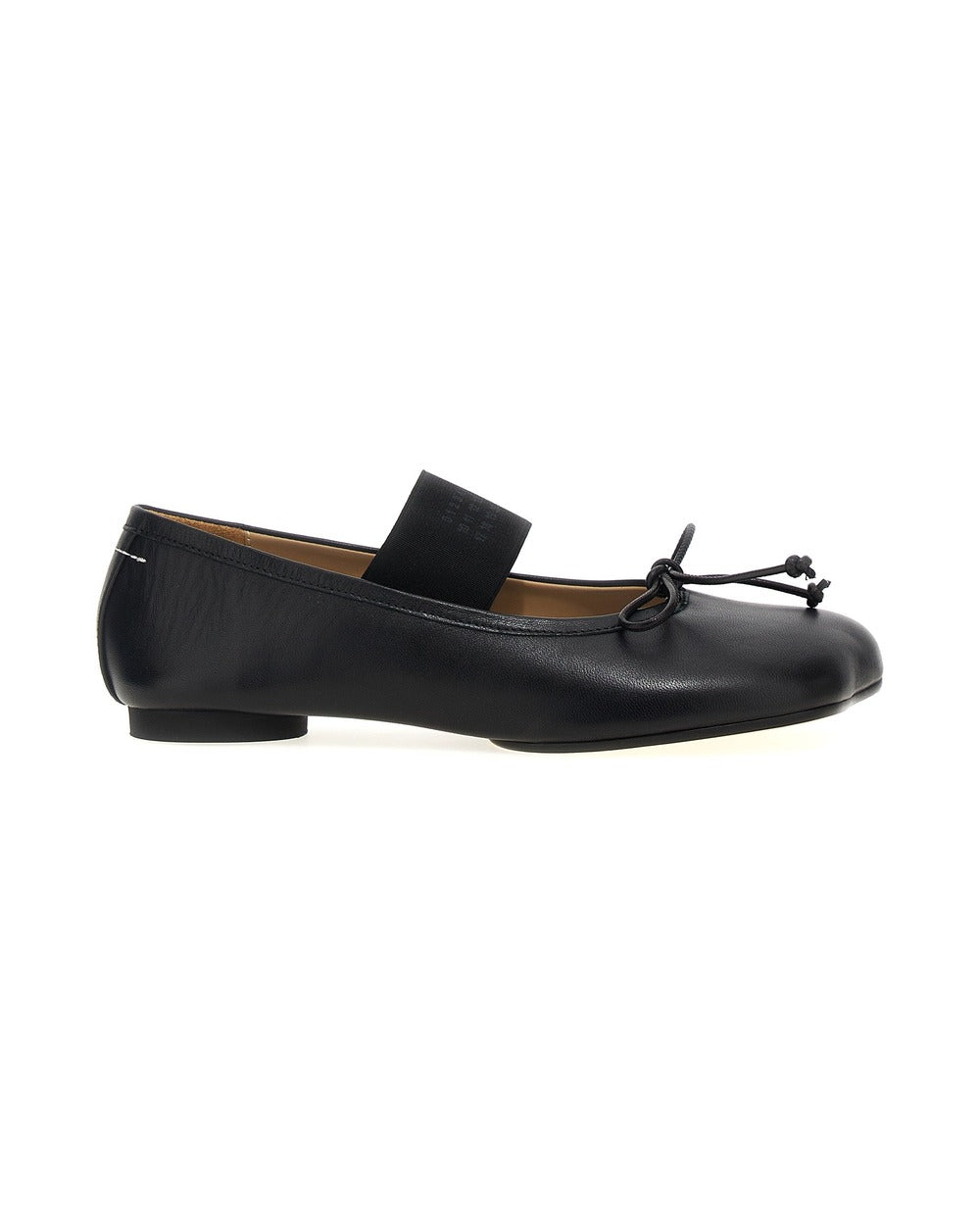 Black Leather Ballet Flats