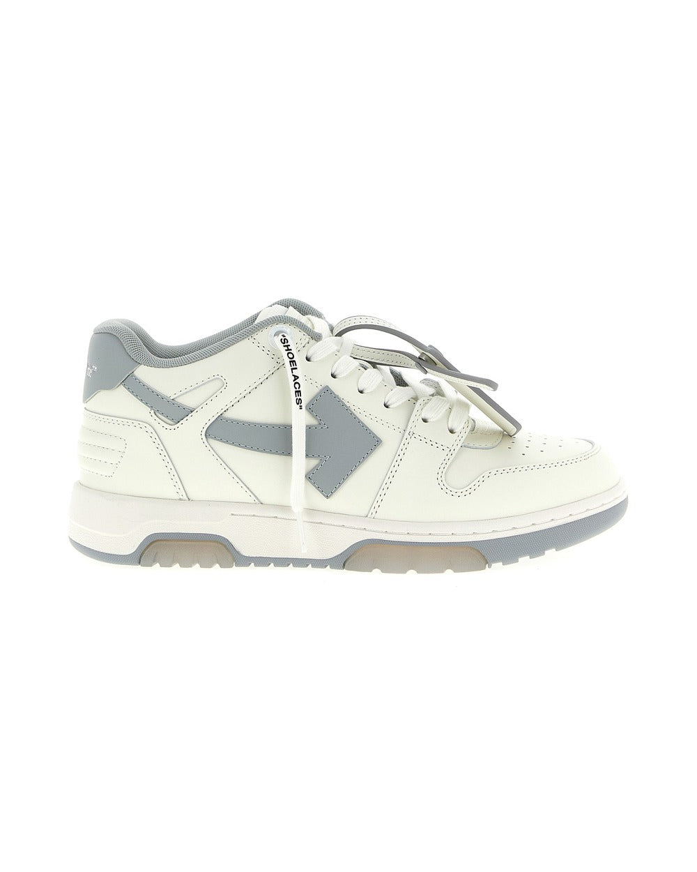 Gray Leather Low Top Sneakers