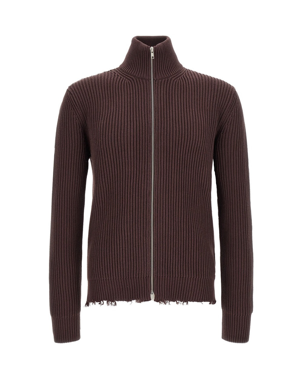MM6 Maison Margiela Brown Cotton Cardigan