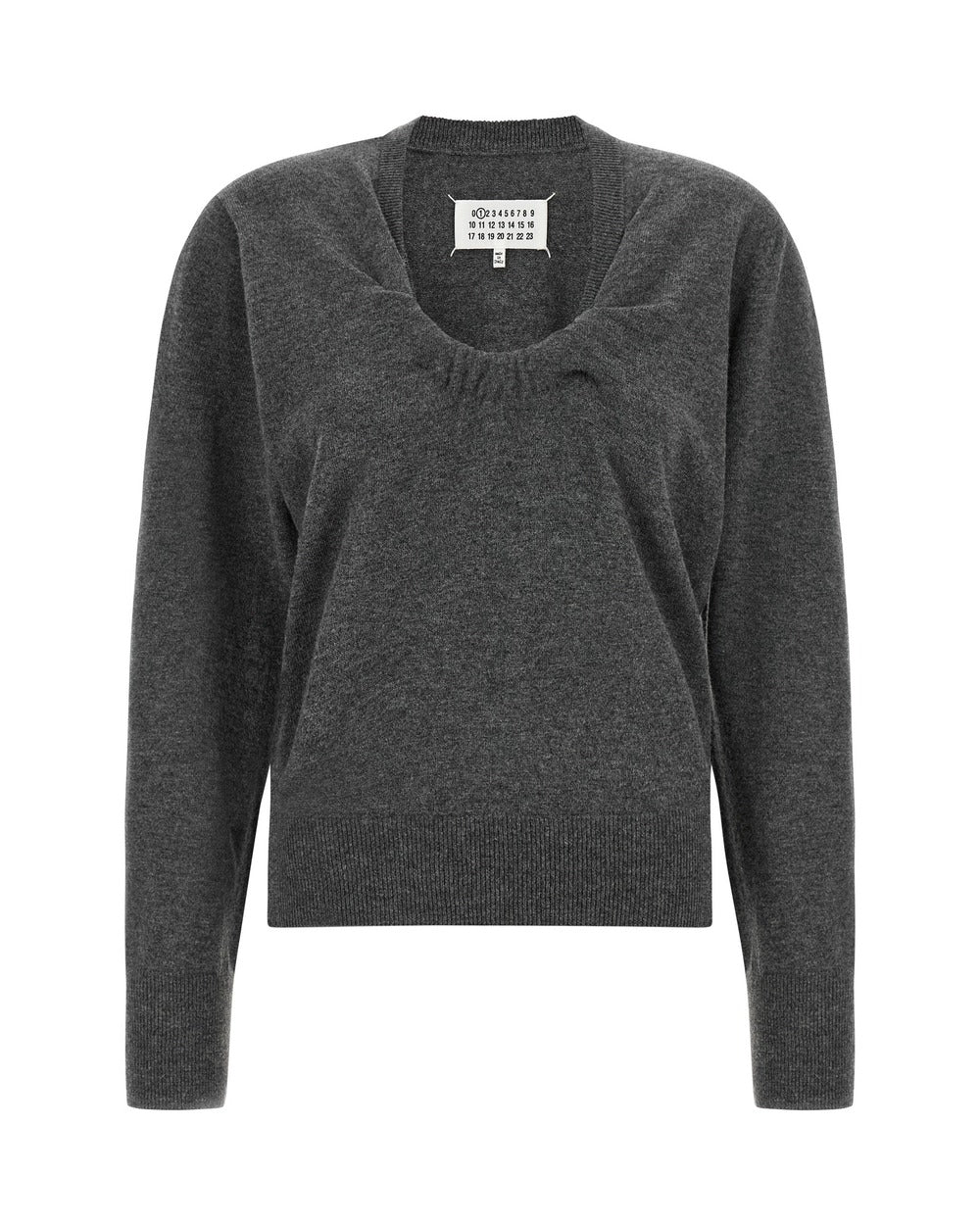 Maison Margiela Gray Virgin Wool Cardigan