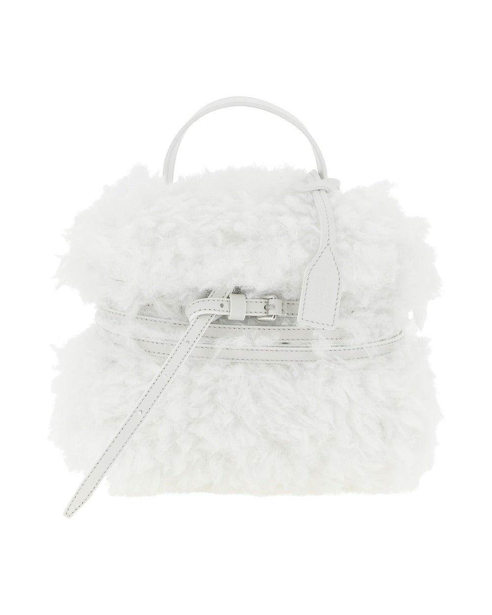 Moschino White Leather Handbag