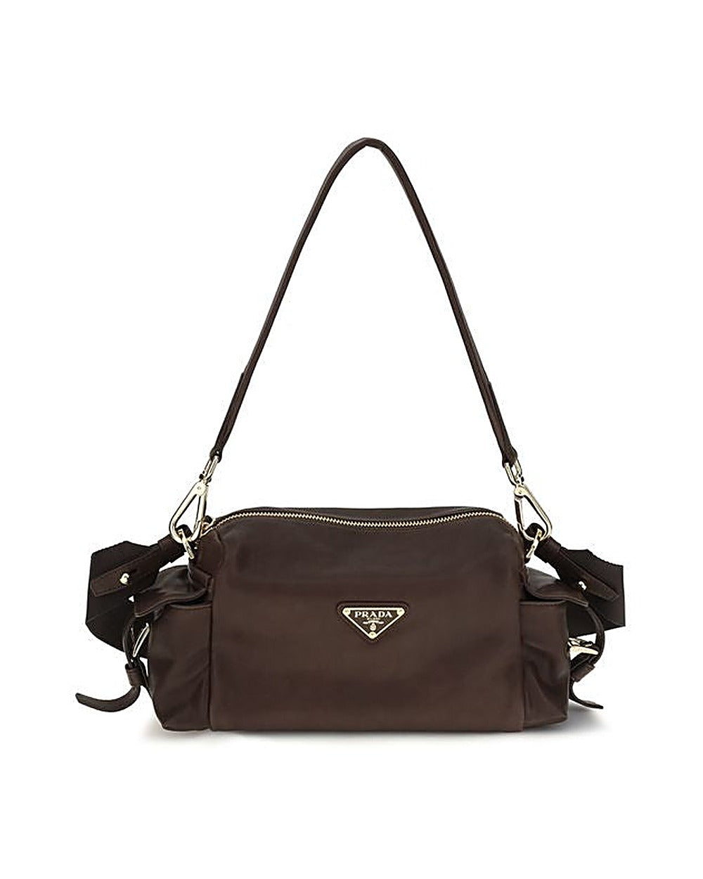 Prada Brown Napa Leather / Calf Bos Taurus Shoulder Bag