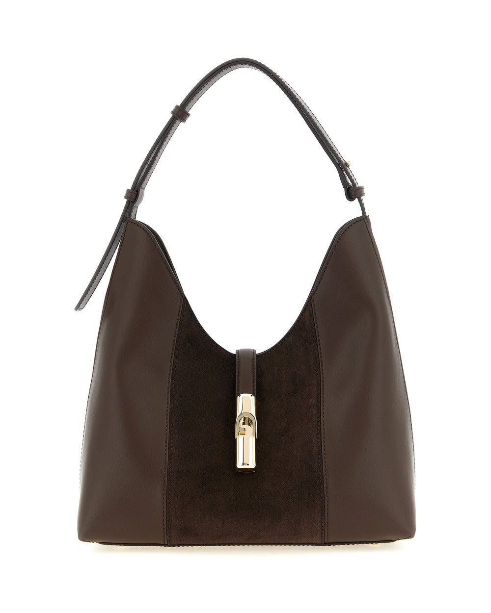 Furla Brown Calfskin Shoulder Bag