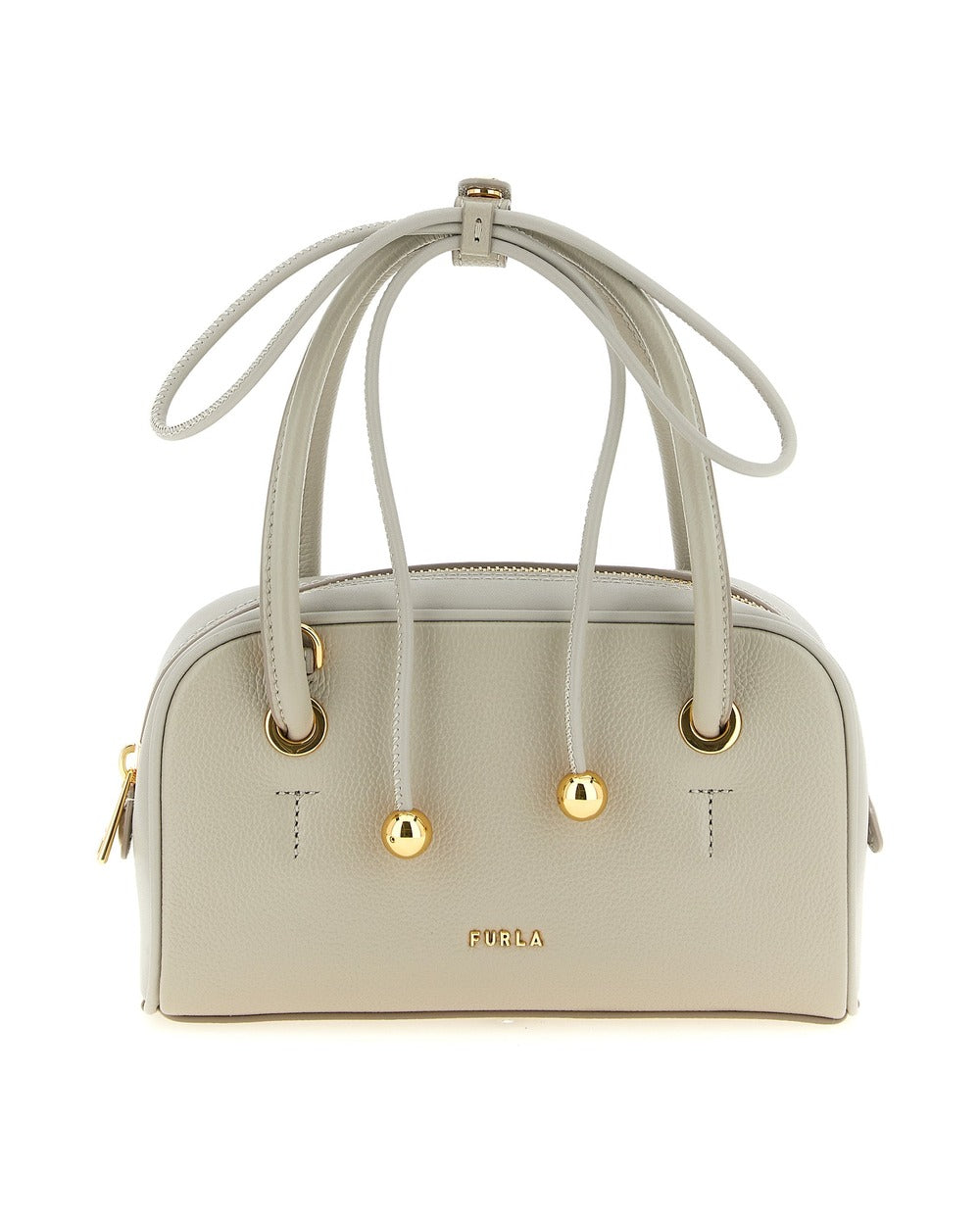 Furla Gray Calfskin Handbag