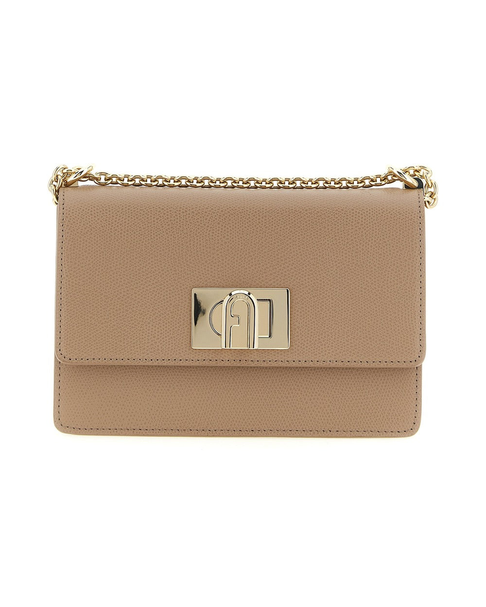 Furla Beige Calfskin Crossbody Bag