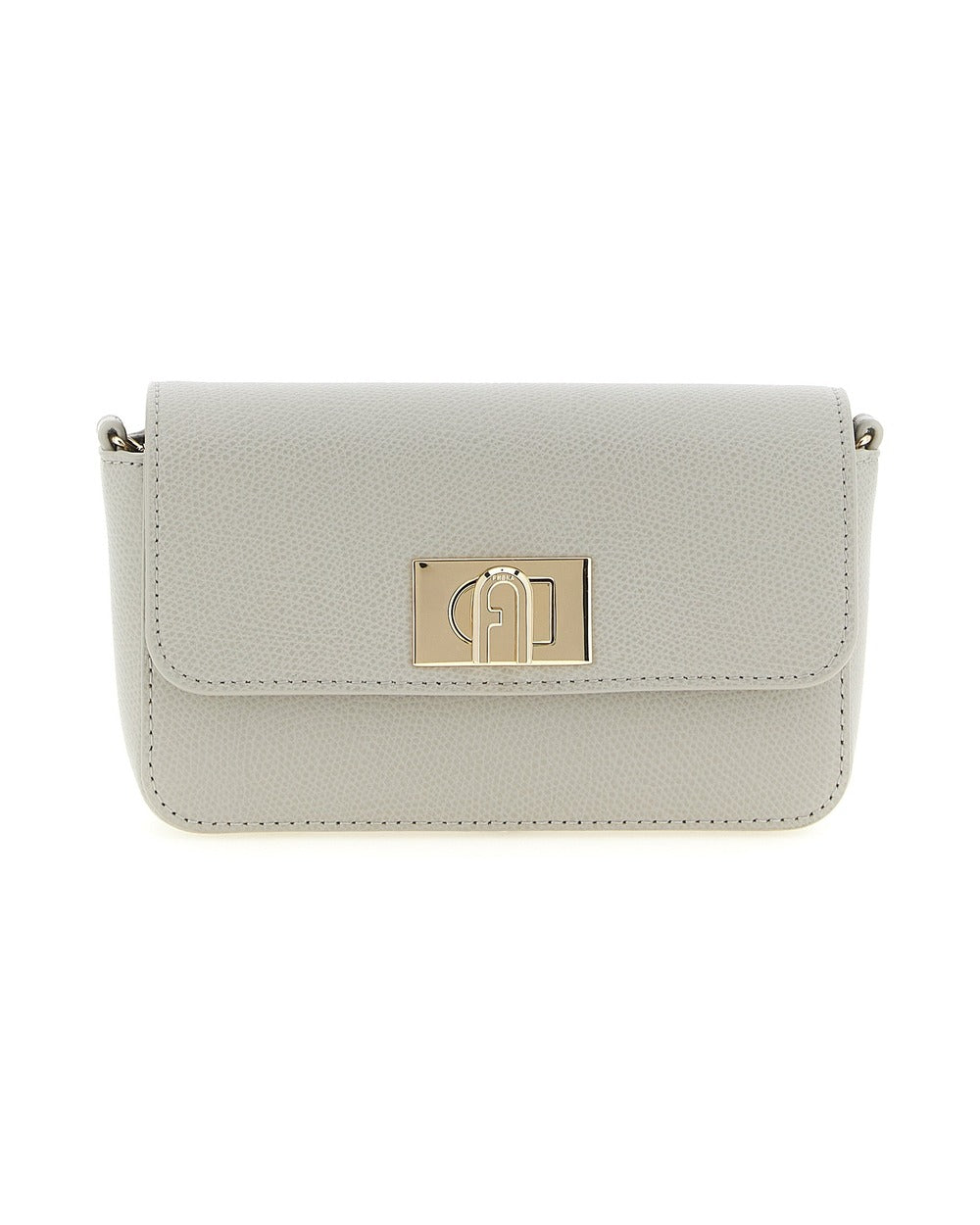 Furla Gray Calfskin Crossbody Bag