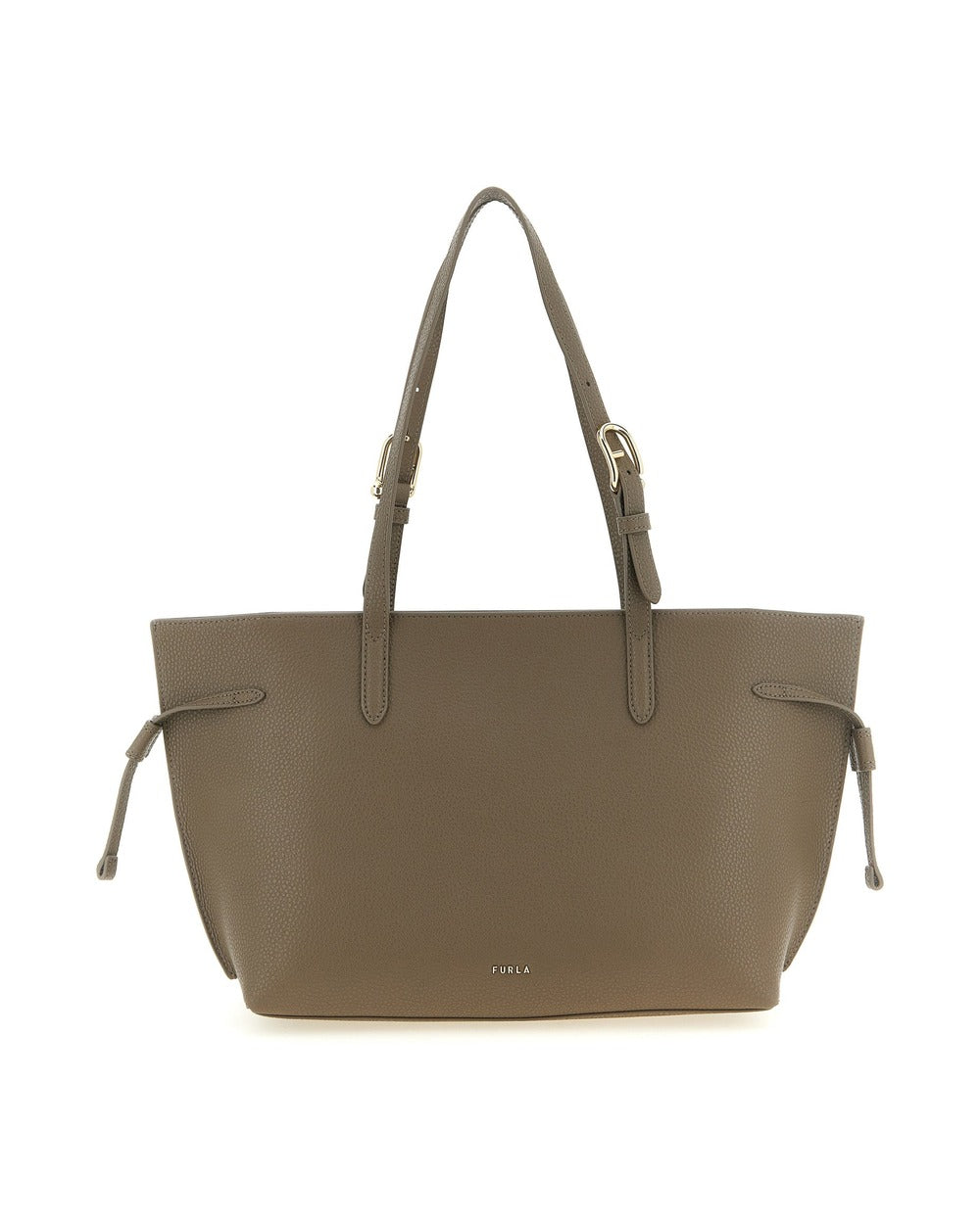 Furla Gray Calfskin Tote Bag