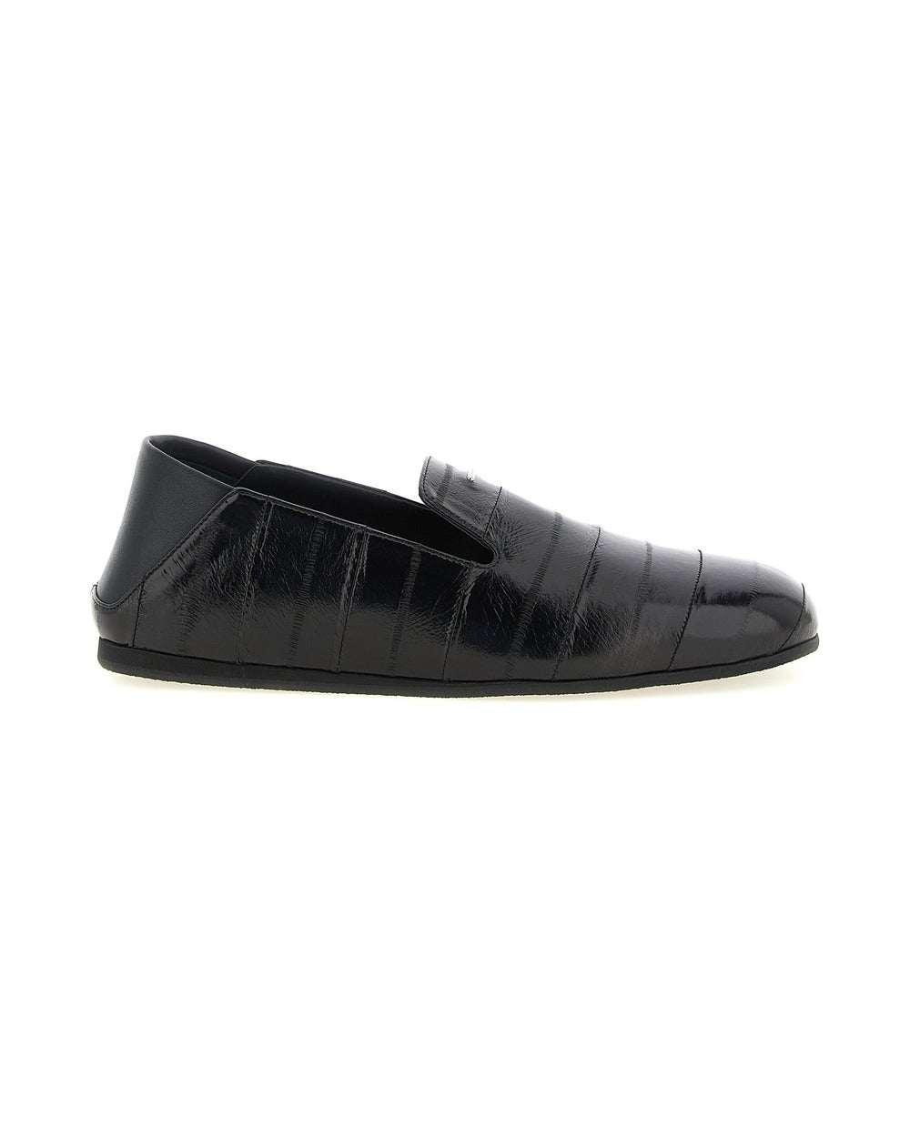 Giuseppe Zanotti Black Leather Slip-On Loafers