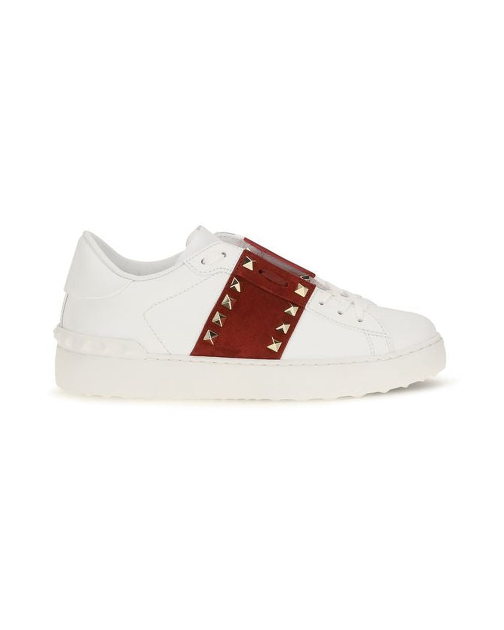 Valentino Garavani White Calf Leather Bos Taurus Low Top Sneakers