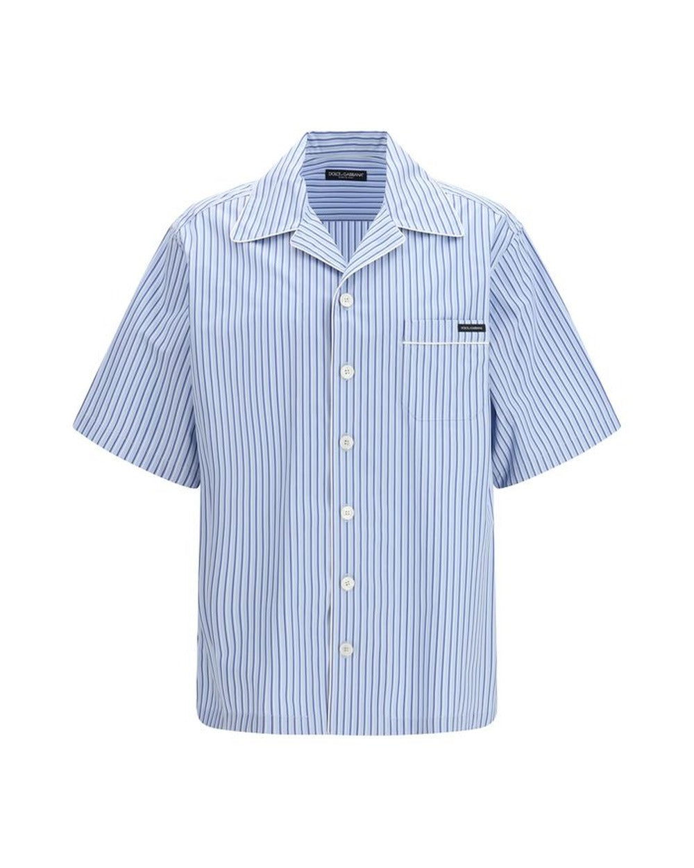 Dolce & Gabbana Blue Cotton Shortsleeve Shirt