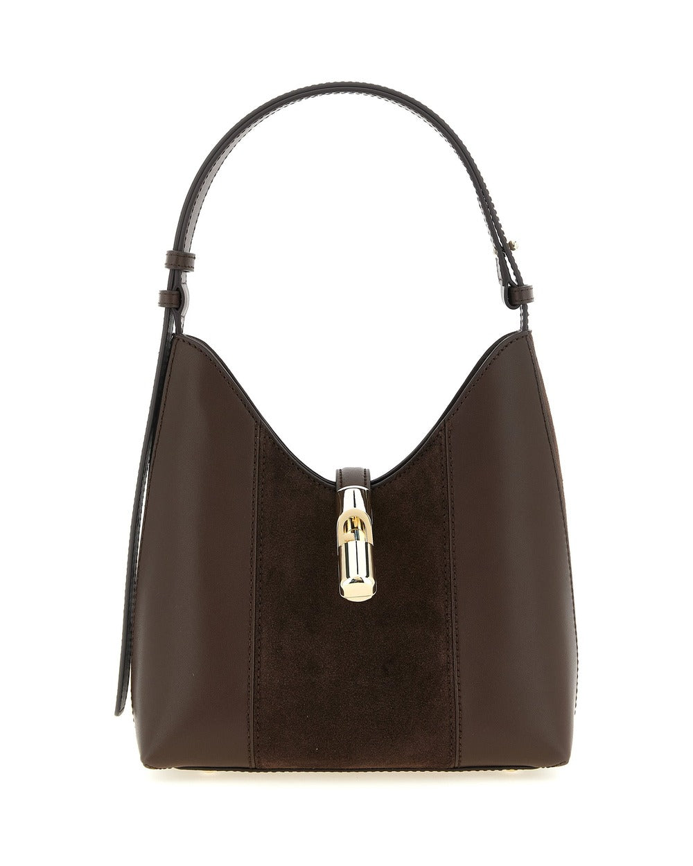 Furla Brown Calfskin Shoulder Bag