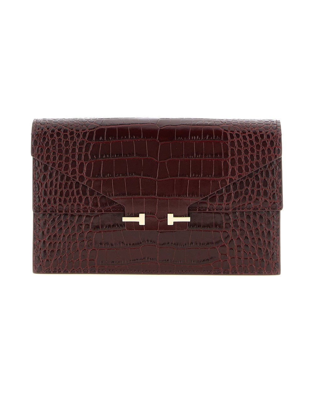 Tom Ford Bordeaux Calfskin Clutch Bag