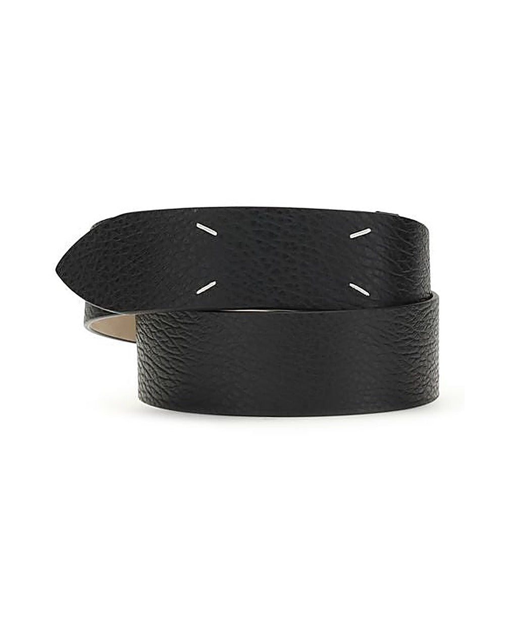 Maison Margiela Black Calf Leather Bos Taurus Regular Belt