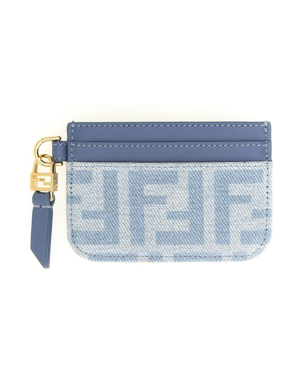 Fendi Blue Cotton Cardholder