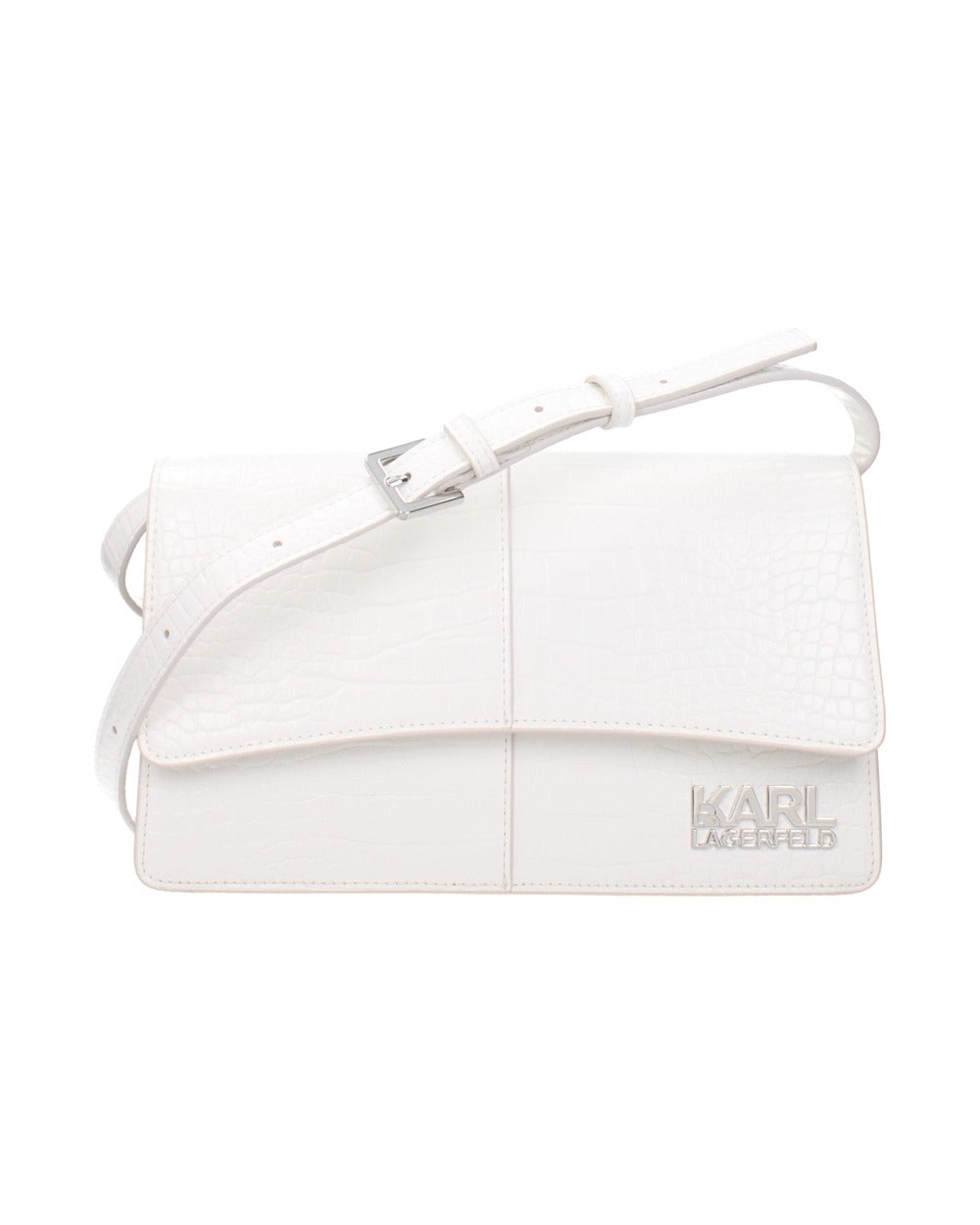 Karl Lagerfeld White Polyethylene Crossbody Bag