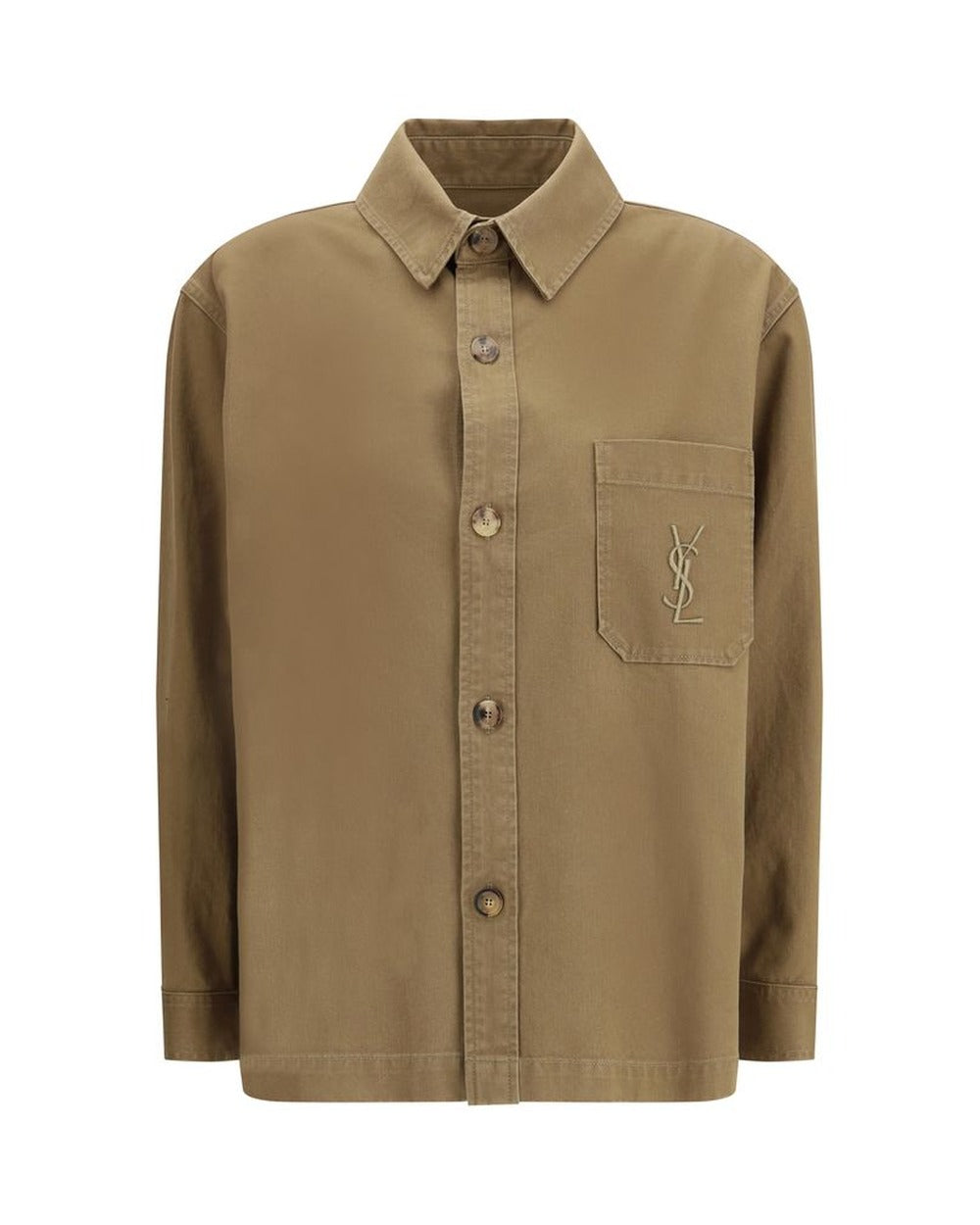 Saint Laurent Bicolor Cotton Denim Jacket