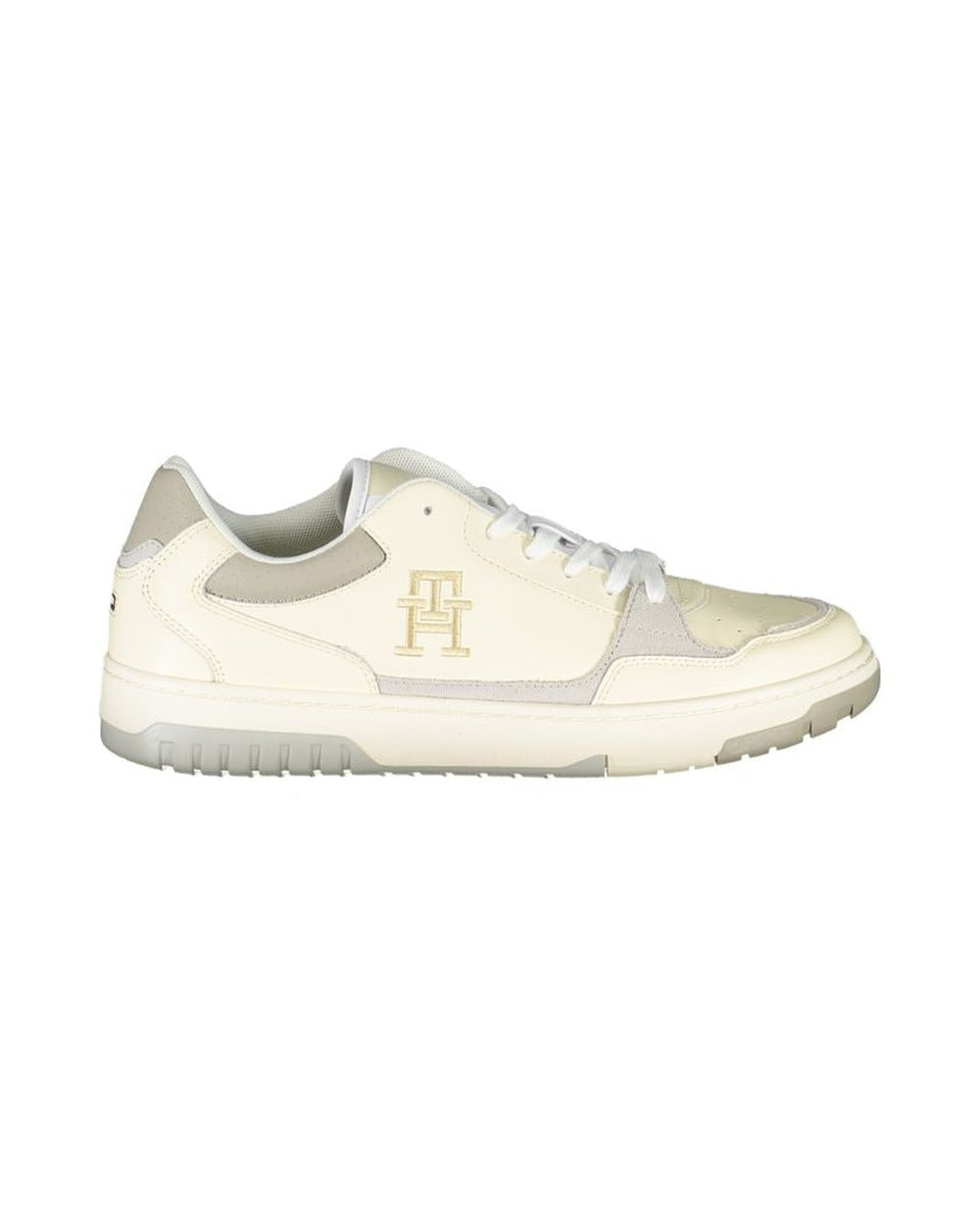 Tommy Hilfiger Beige Sports Sneakers with Unique Embroidery