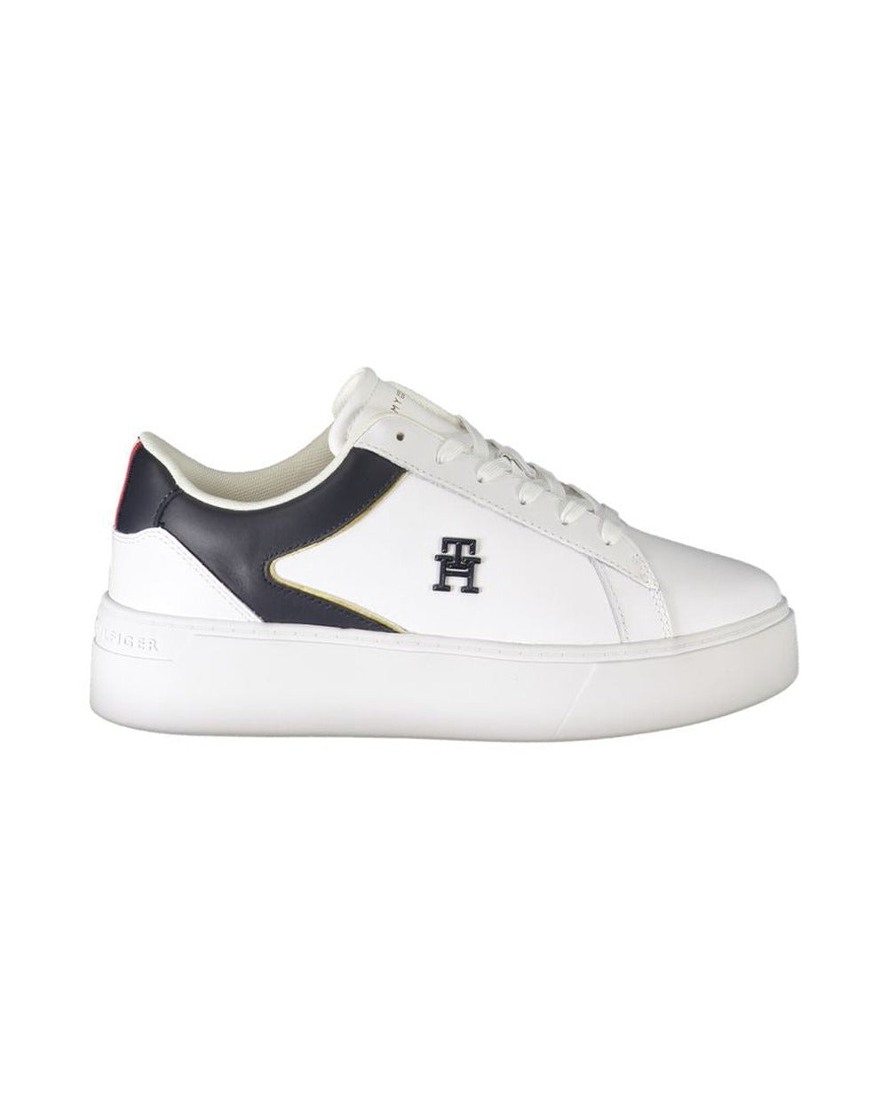 Tommy Hilfiger Bianco Polyurethane Women Sneaker