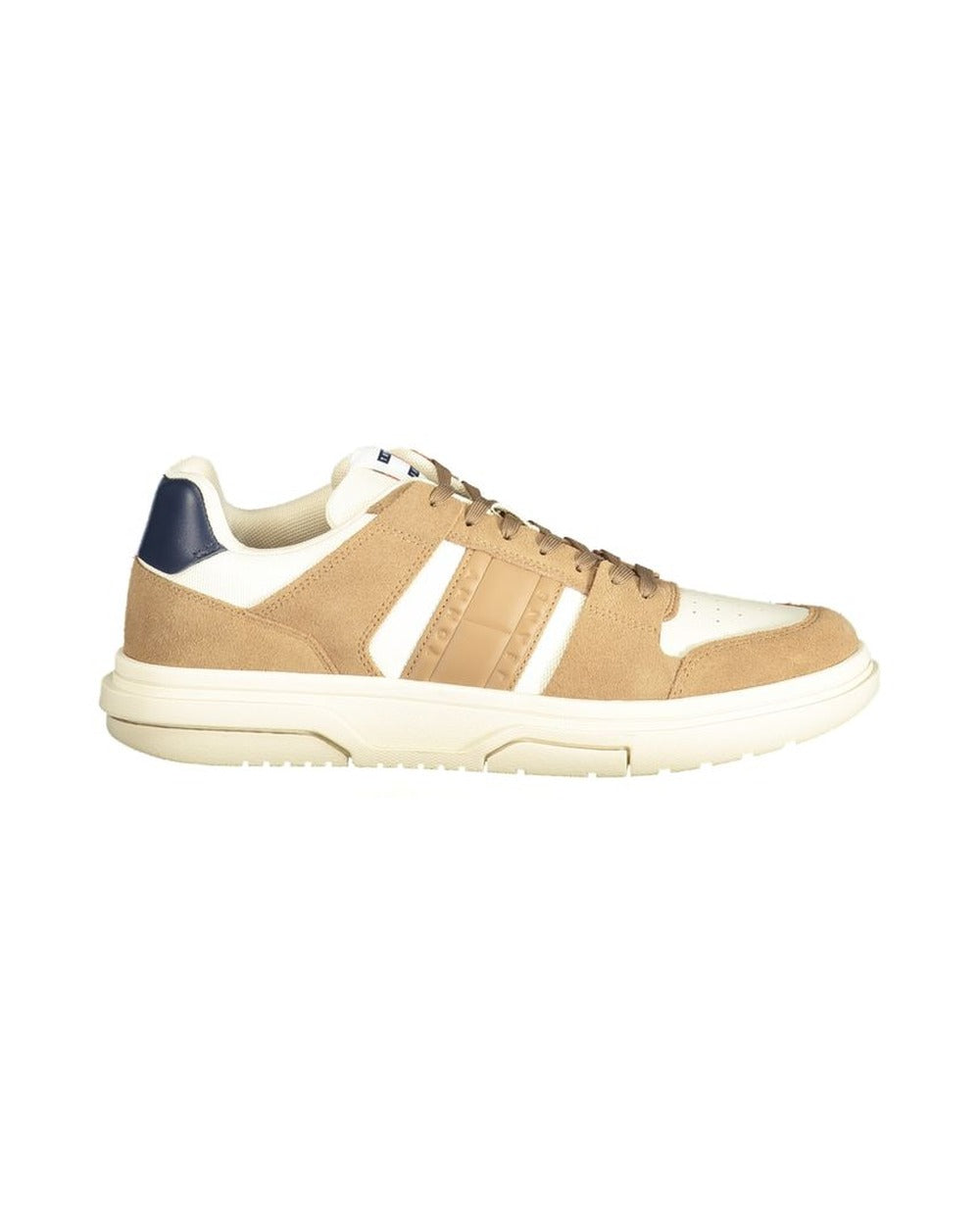 Tommy Hilfiger Beige Leather Men Sneaker