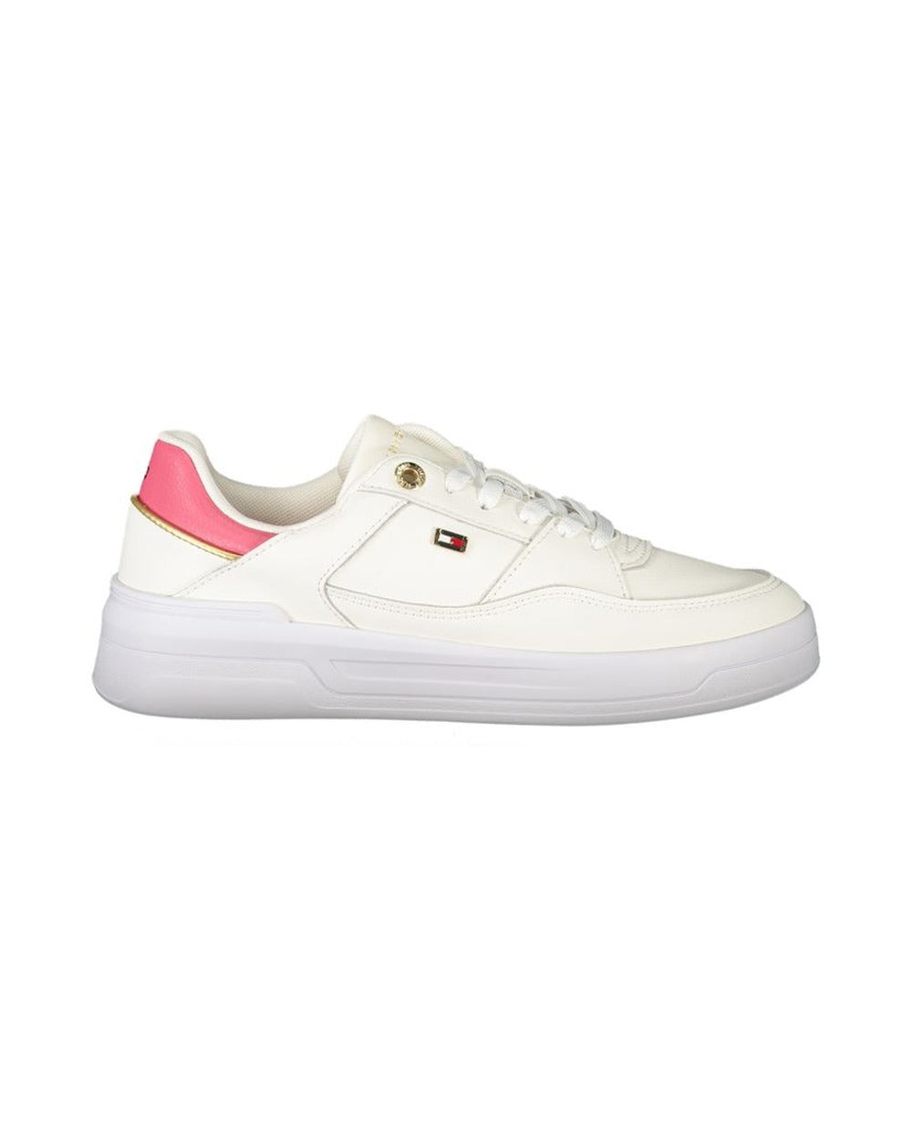 Tommy Hilfiger Bianco Polyurethane Women Sneaker