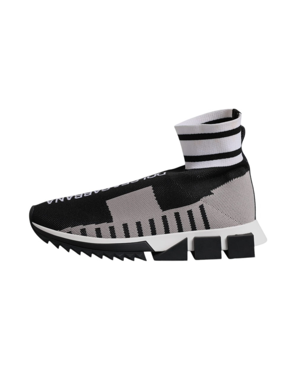 Dolce & Gabbana Black Gray Sorrento Socks Women Sneakers Shoes