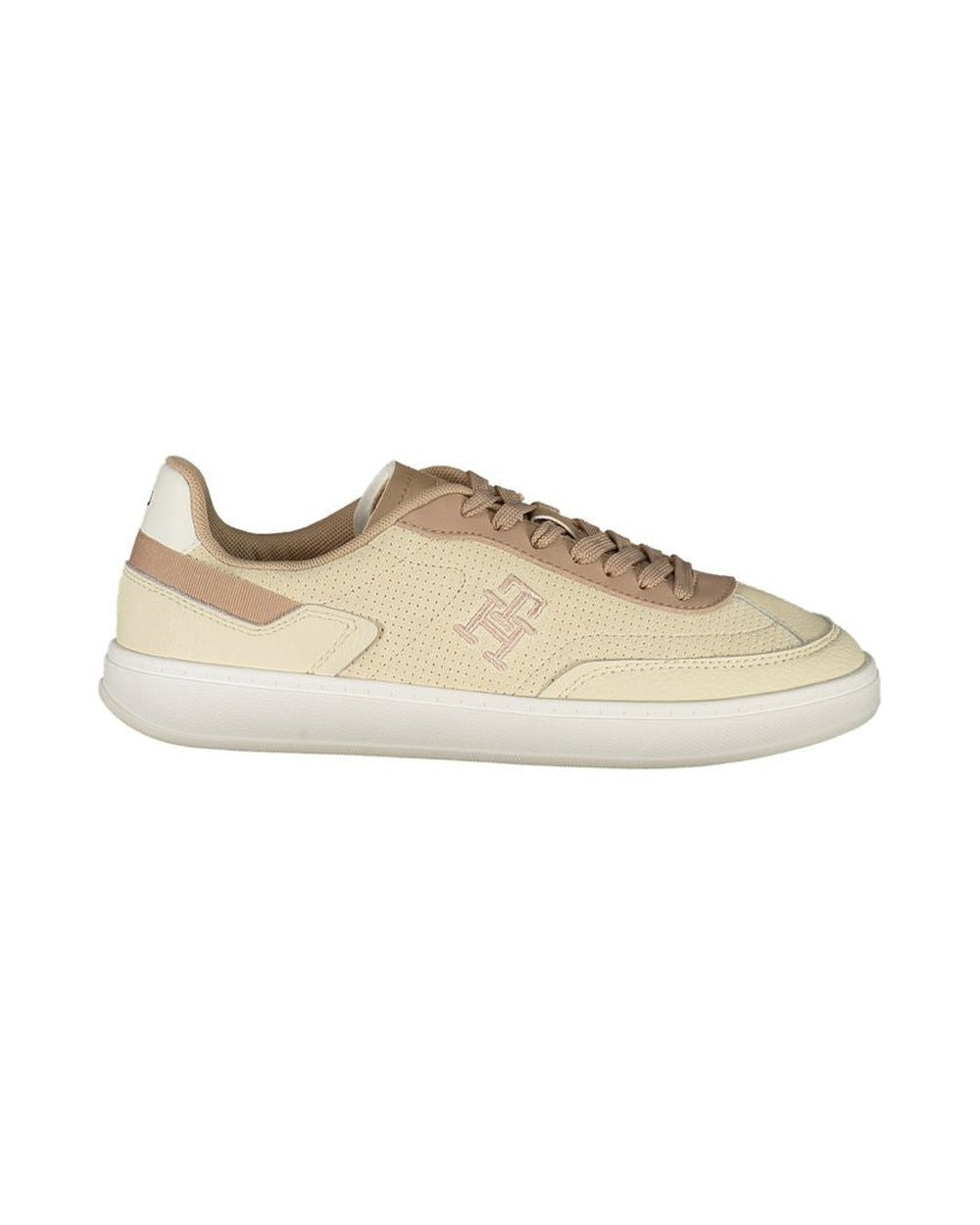 Tommy Hilfiger Beige Polyurethane Women Sneaker