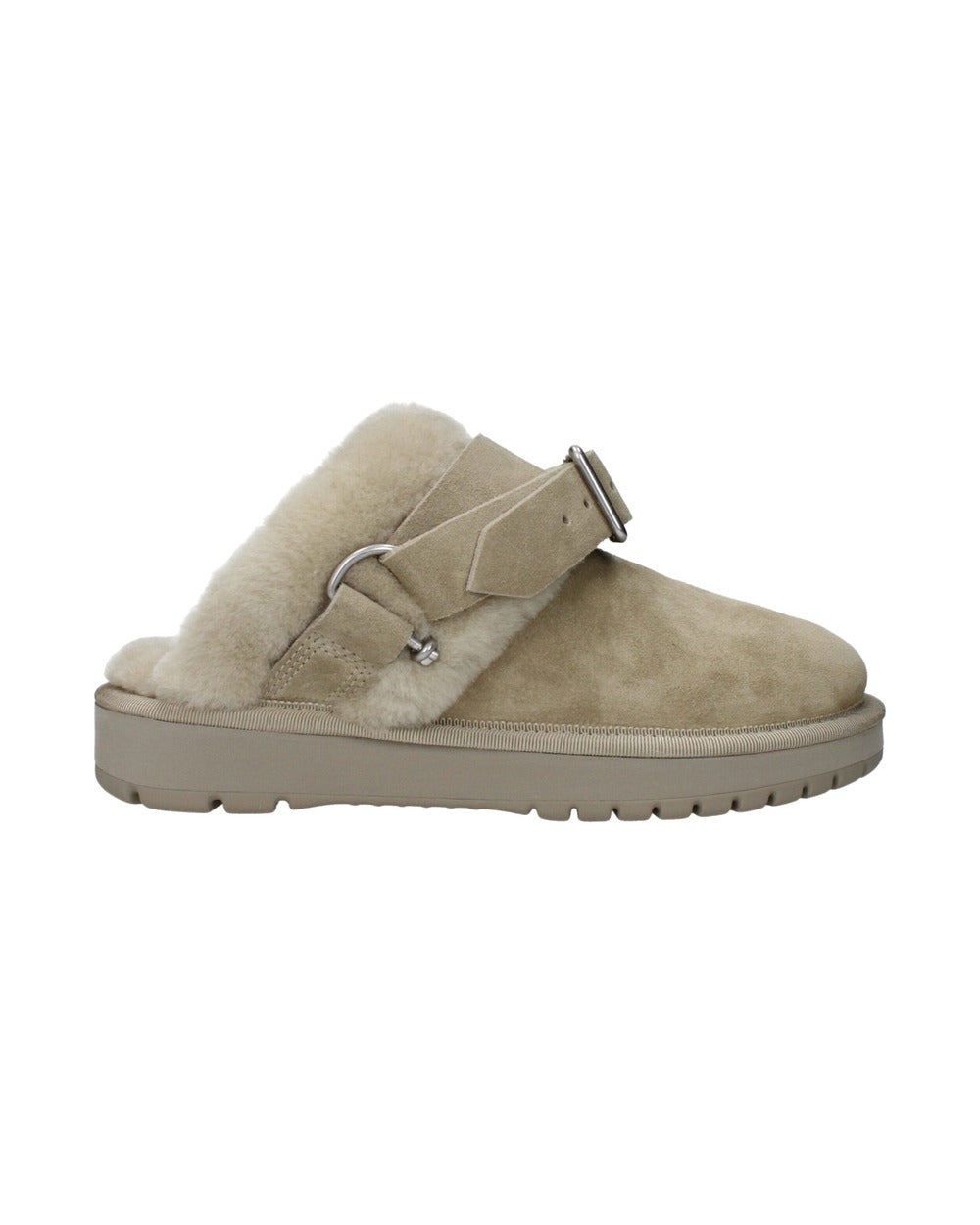 Burberry Green Leather Slippers