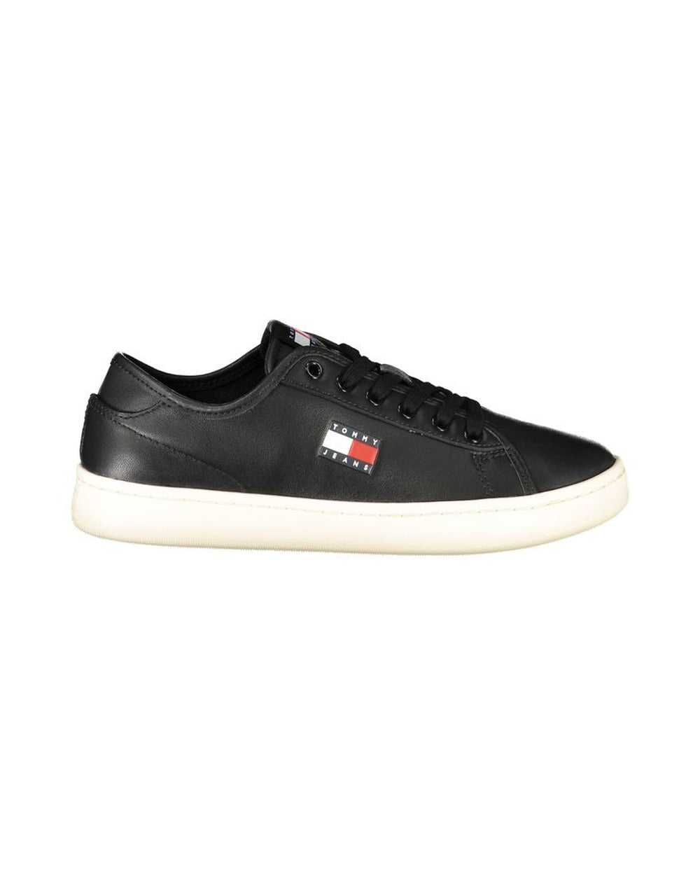 Tommy Hilfiger Black Polyurethane Women Sneaker