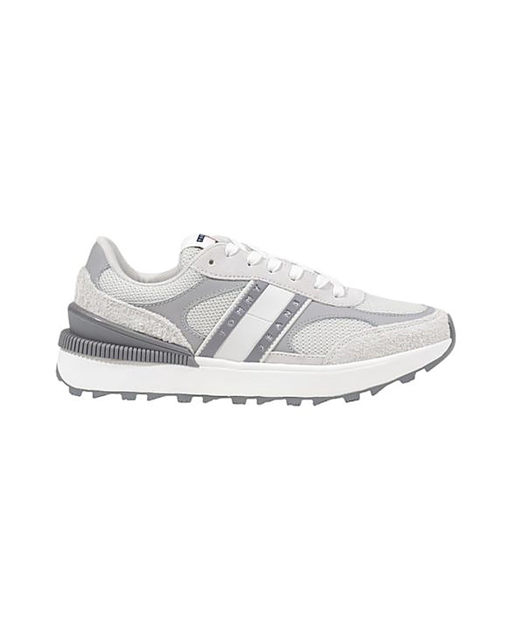 Tommy Hilfiger Jeans Gray Suede Leather Athletic Sneakers
