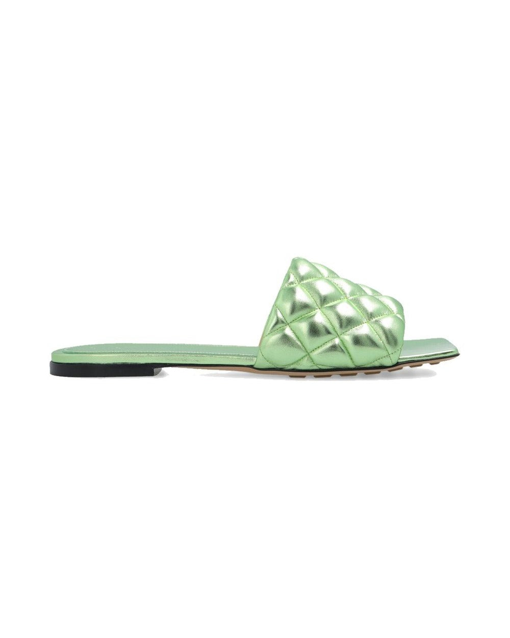 Bottega Veneta Bicolor Calfskin Flat Sandals