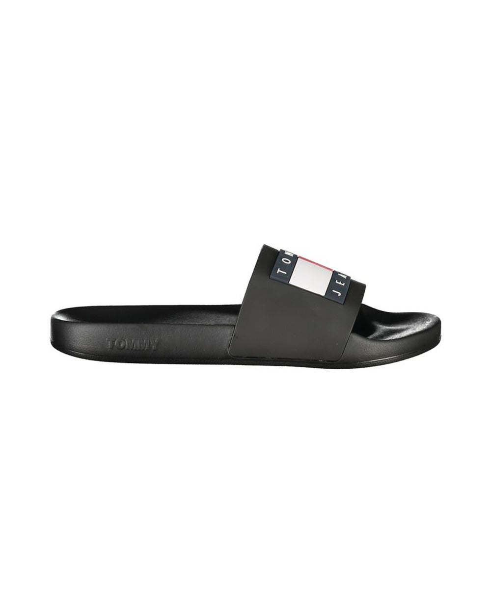Tommy Hilfiger Black Polyurethane Men Slipper