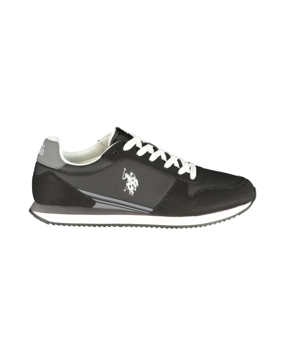 U.S. POLO ASSN. Black Polyurethane Men's Sneaker