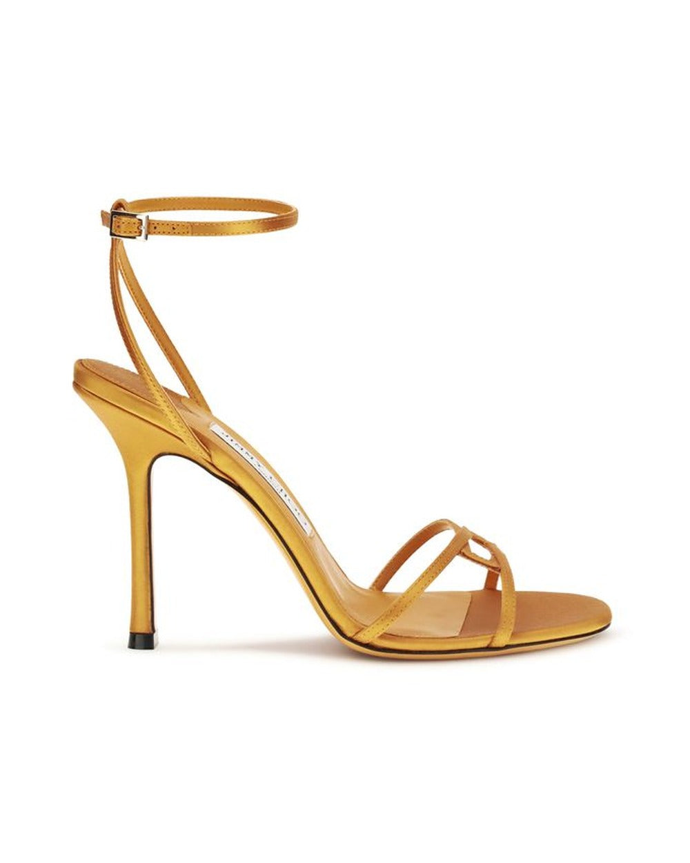 Jimmy Choo Orange Silk Stiletto Heel Sandals