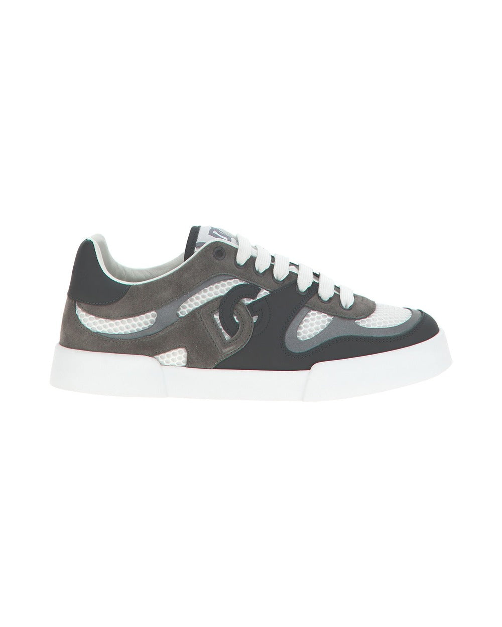Dolce & Gabbana Gray Calfskin Athletic Sneakers
