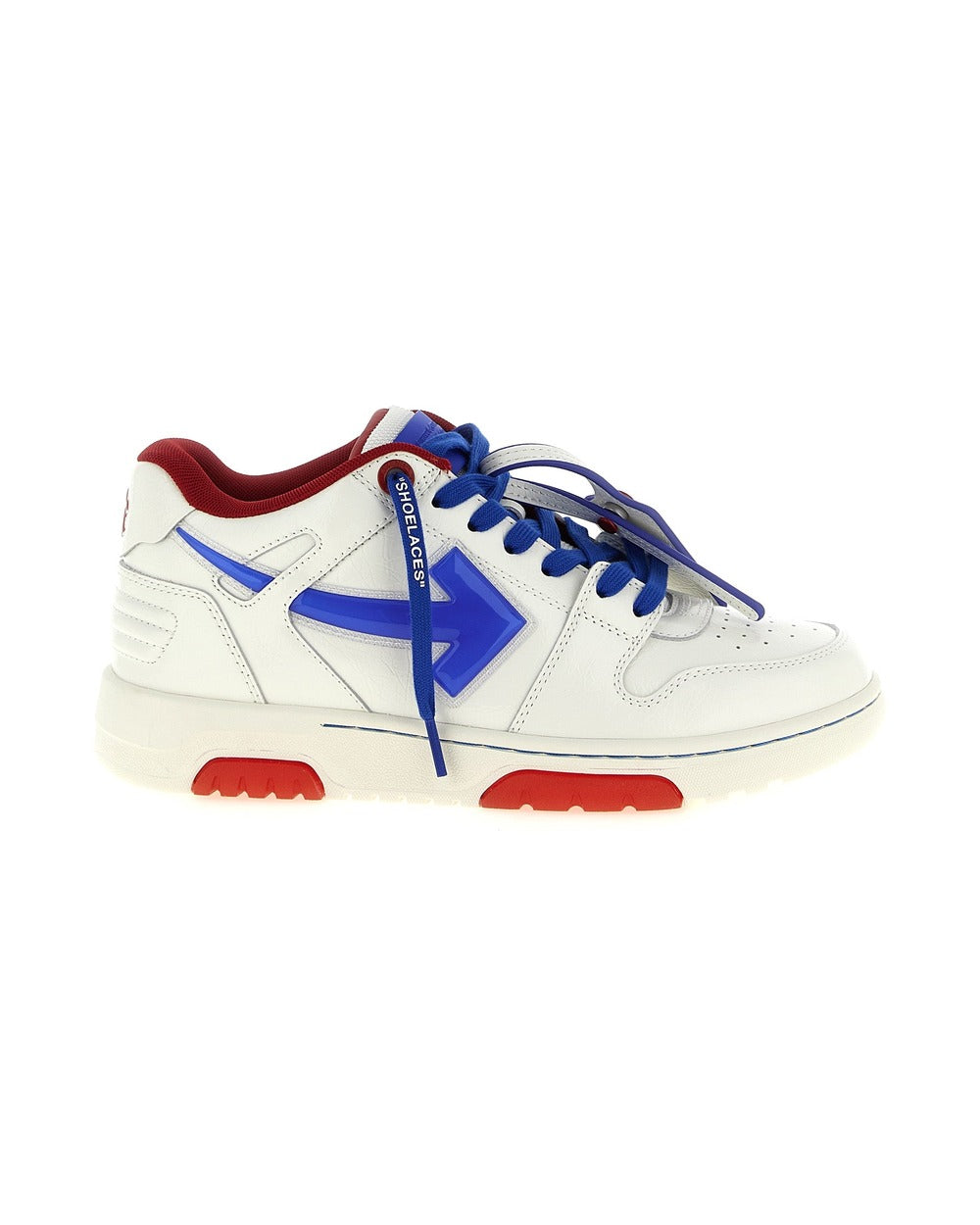 Off-White Blue Leather Athletic Sneakers