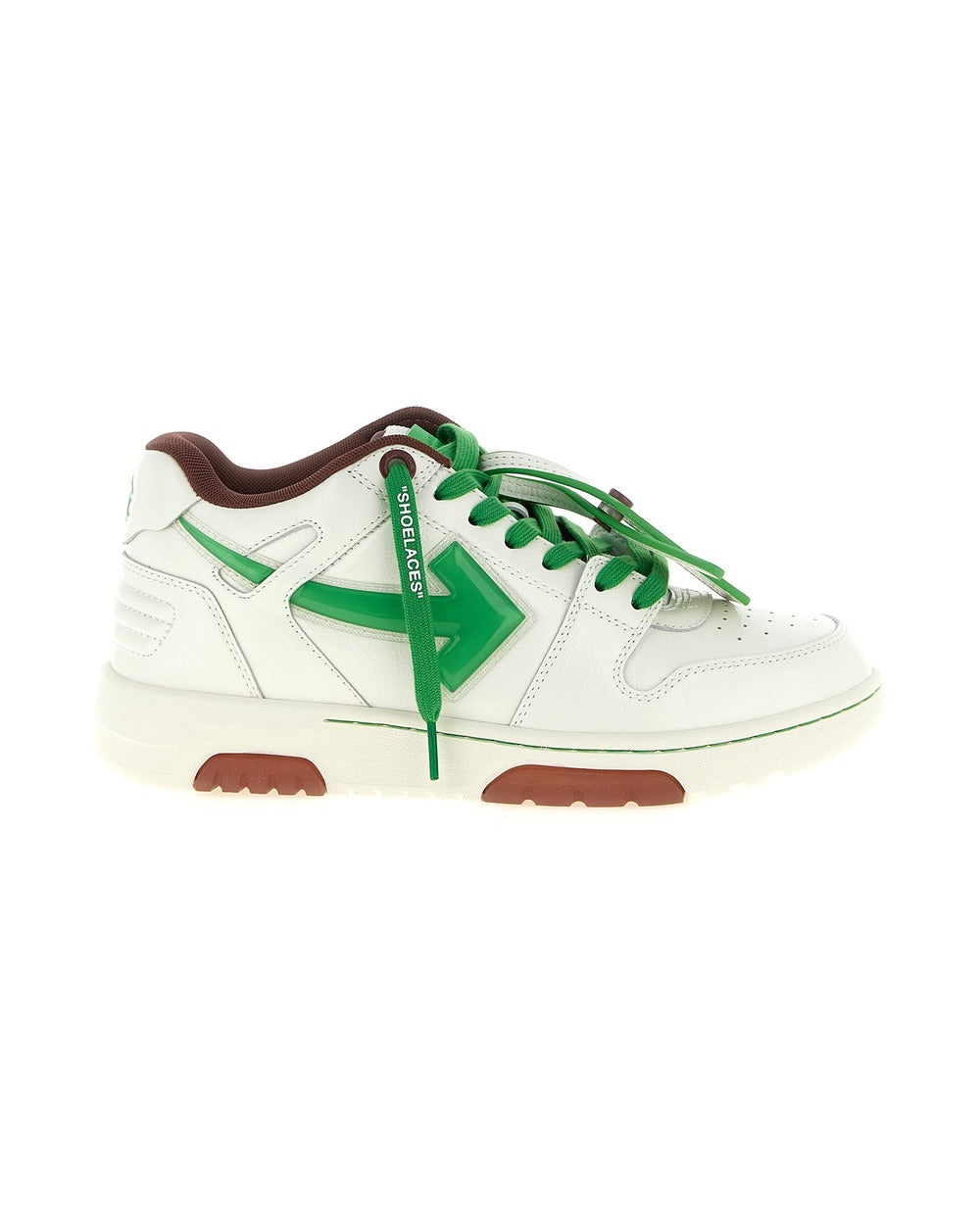 Off-White Bicolor Leather Athletic Sneakers