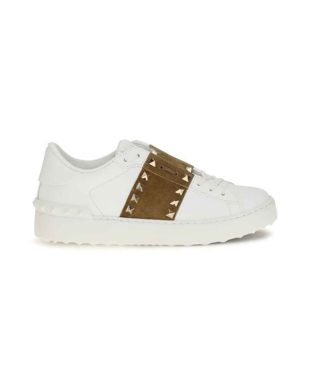 Valentino Garavani White Calf Leather Bos Taurus Sneakers