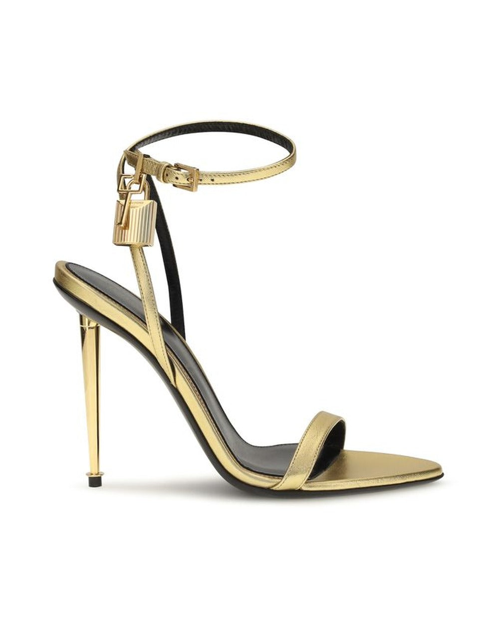 Tom Ford Gold Lamb Ovis Aries Aries Stiletto Heel Sandals