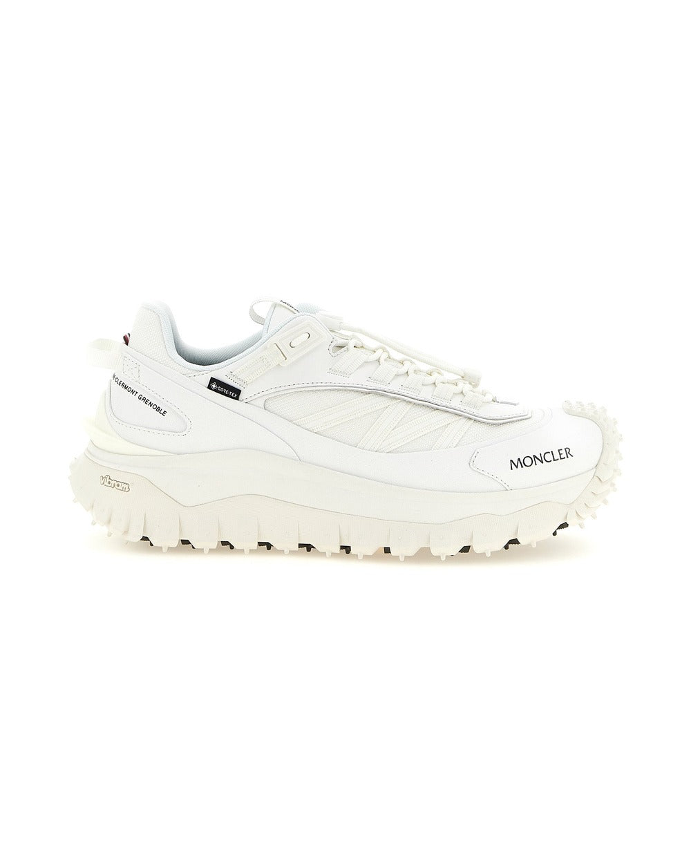 Moncler White Leather Athletic Sneakers